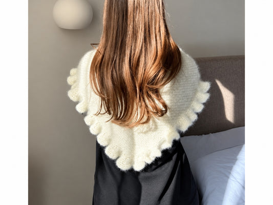 Celine Ruffle Shawl Beginner Friendly Crochet Pattern