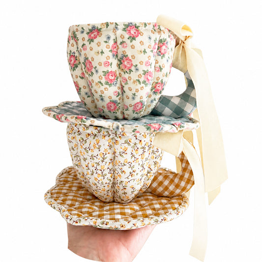 Fabric Teacup and Saucer Sewing Pattern