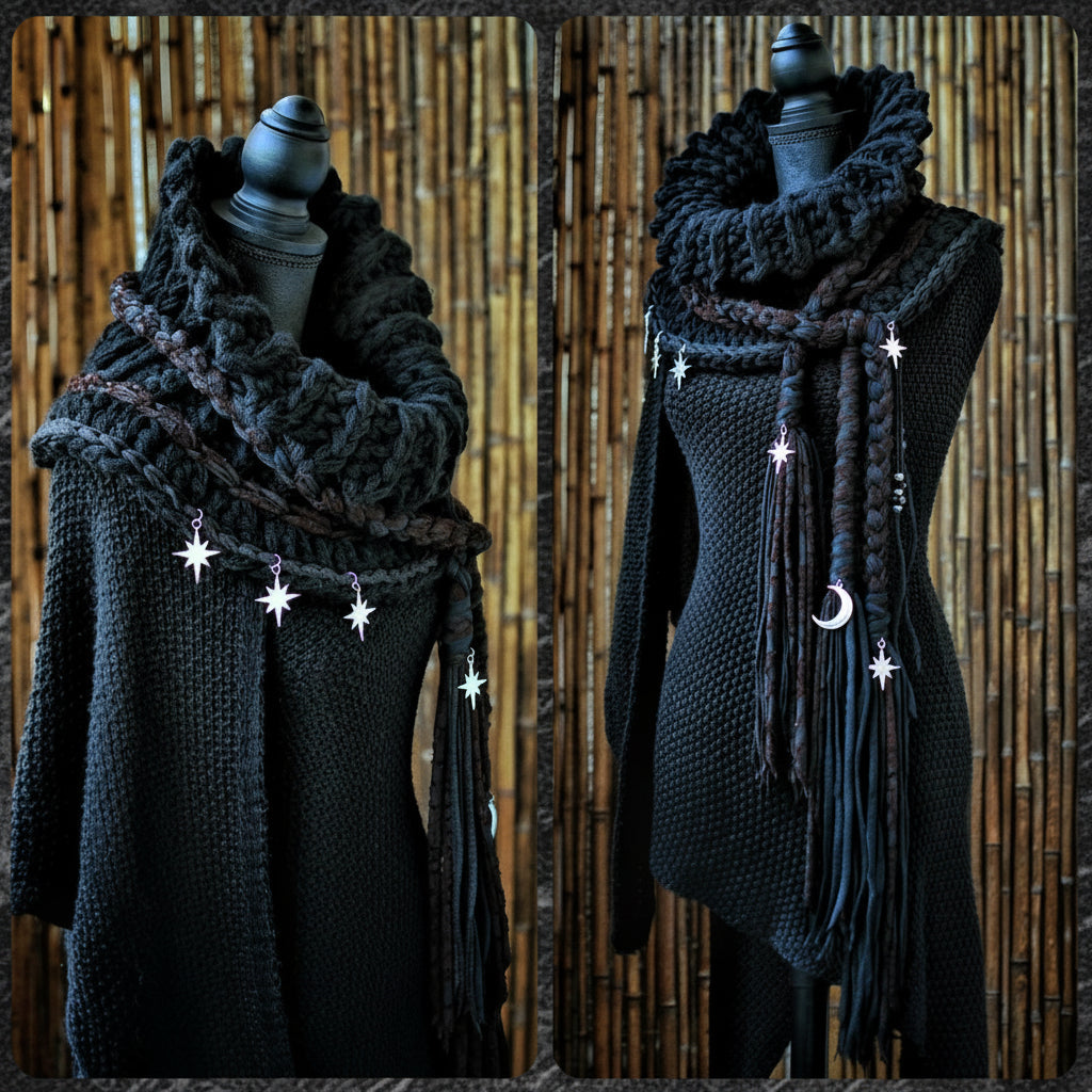 Cowl with Tassels Crochet Pattern