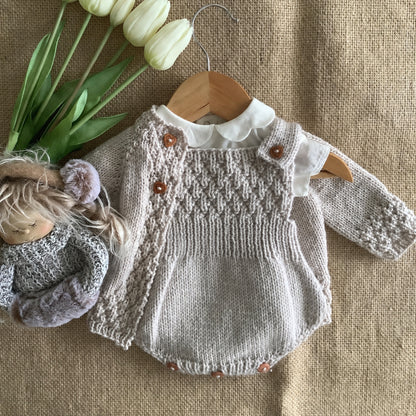 Pineapple Cardigan and Romper Knitting Pattern