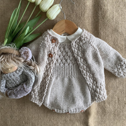 Pineapple Cardigan and Romper Knitting Pattern