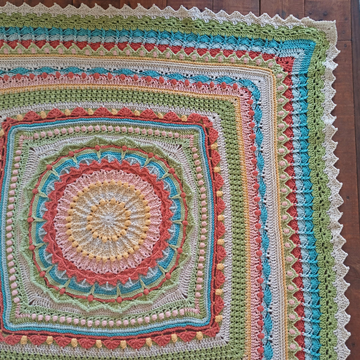Mandala Square Blanket Crochet Pattern