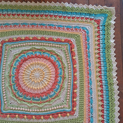 Mandala Square Blanket Crochet Pattern