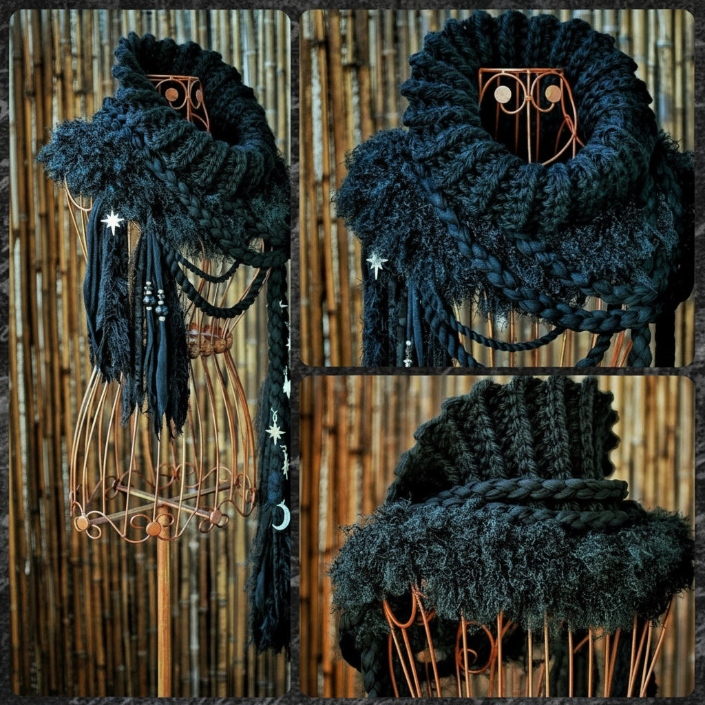 Cowl with Tassels Crochet Pattern
