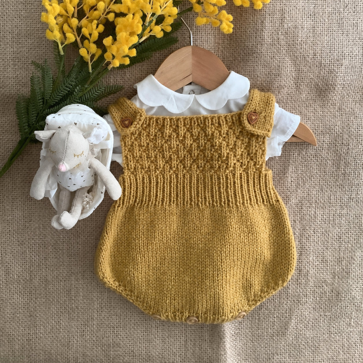 Pineapple Cardigan and Romper Knitting Pattern