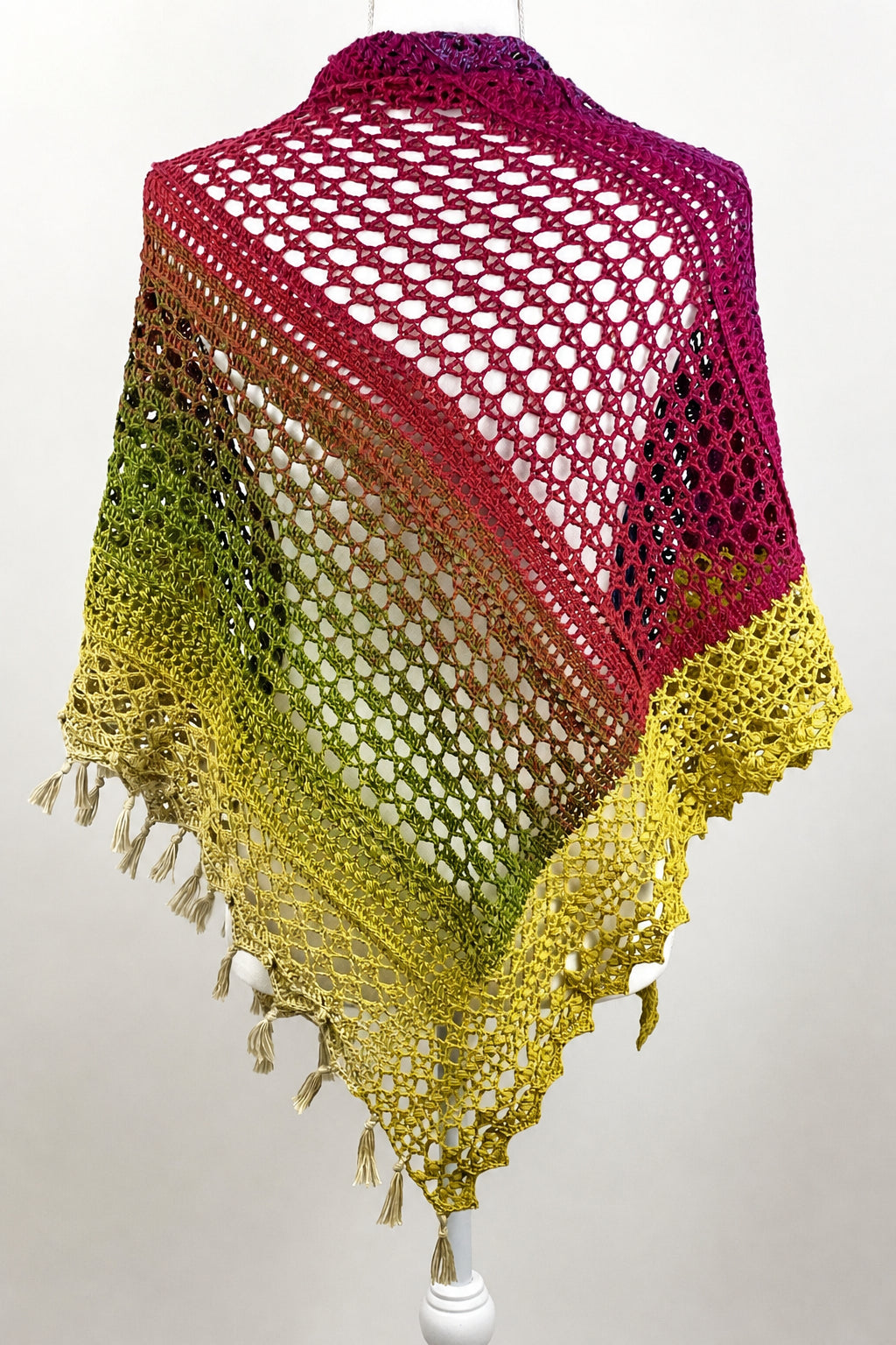 Textured Lace Triangle Shawl Crochet Pattern