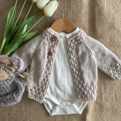 Pineapple Cardigan and Romper Knitting Pattern