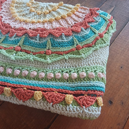 Mandala Square Blanket Crochet Pattern