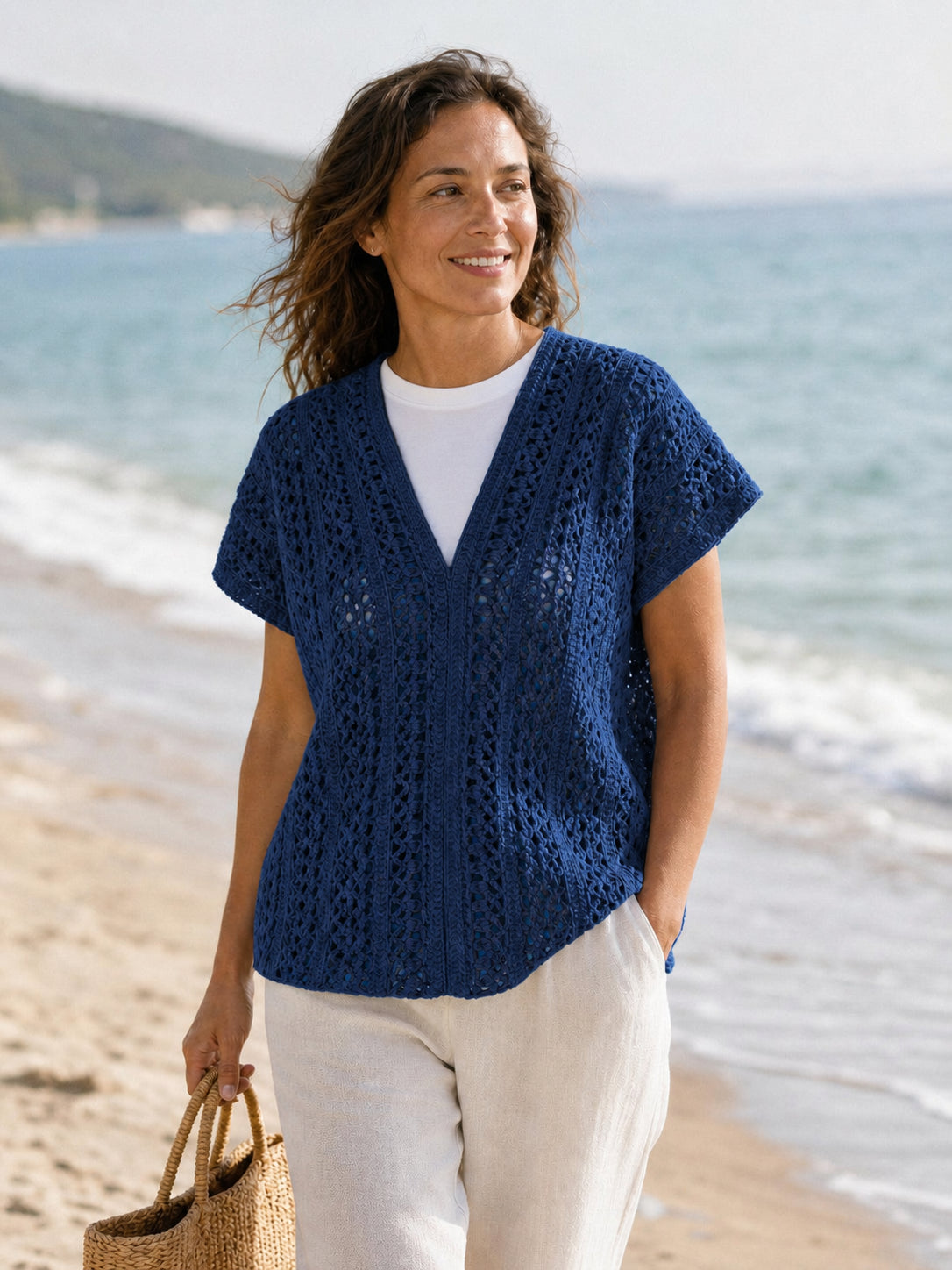 Boho Lace V Neck Blouse Crochet Pattern