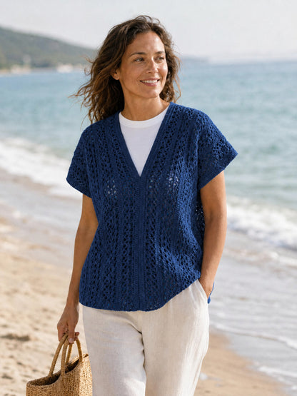 Boho Lace V Neck Blouse Crochet Pattern