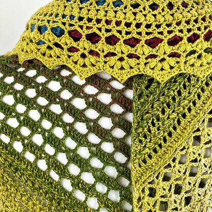 Textured Lace Triangle Shawl Crochet Pattern