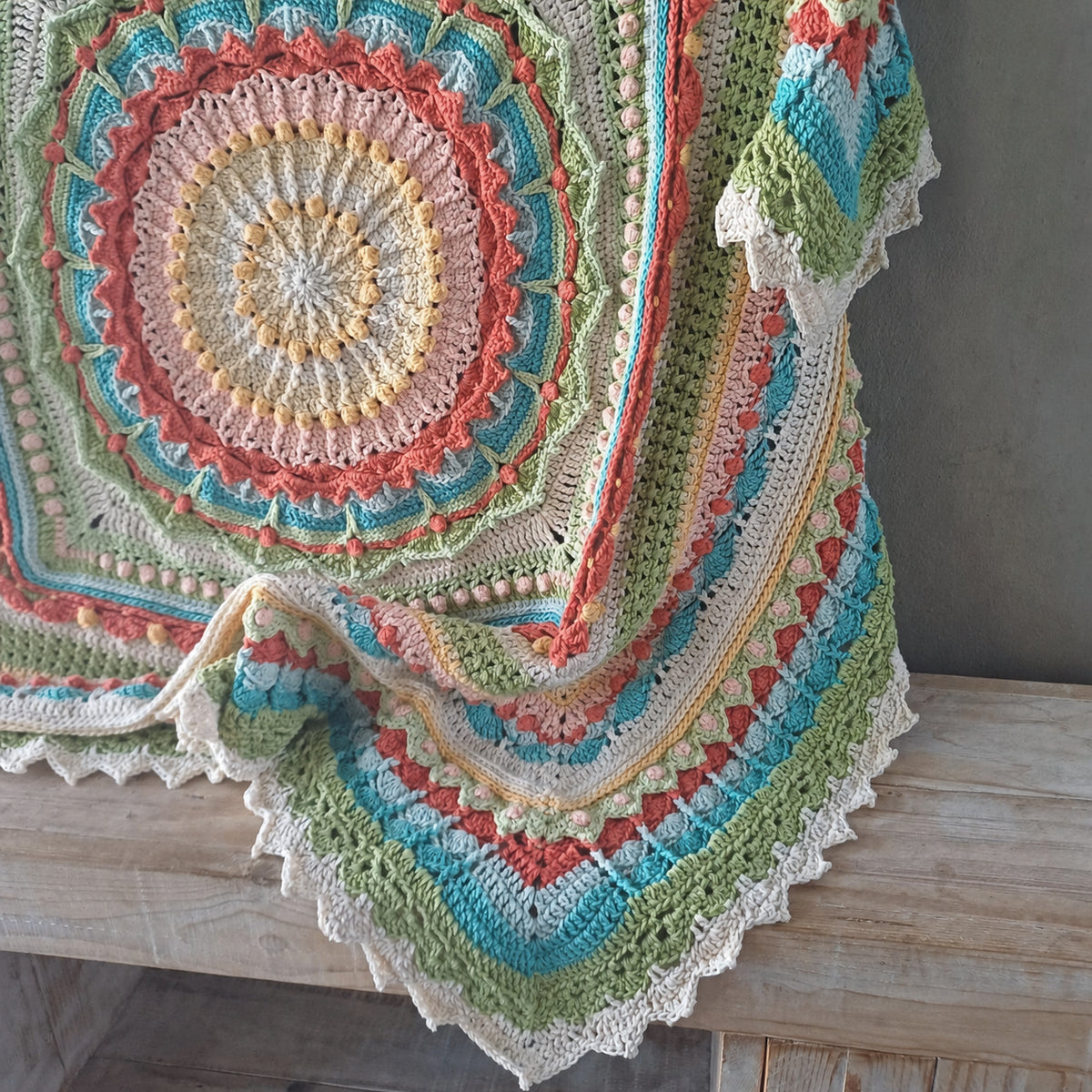 Mandala Square Blanket Crochet Pattern