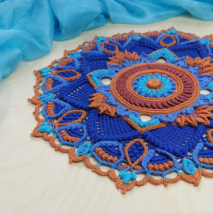 Doily Sapphire Mandala Crochet Pattern