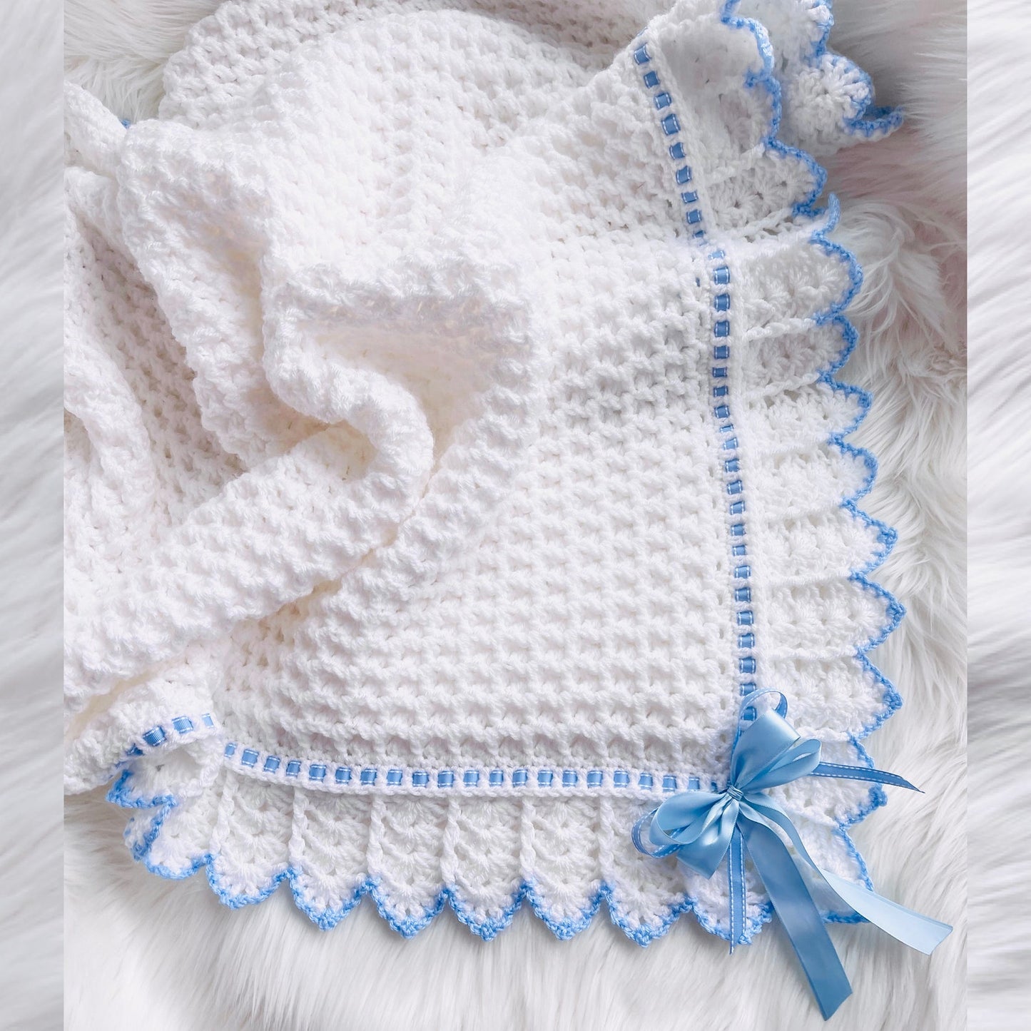Beautiful Snowdrop Baby Blanket Crochet Pattern