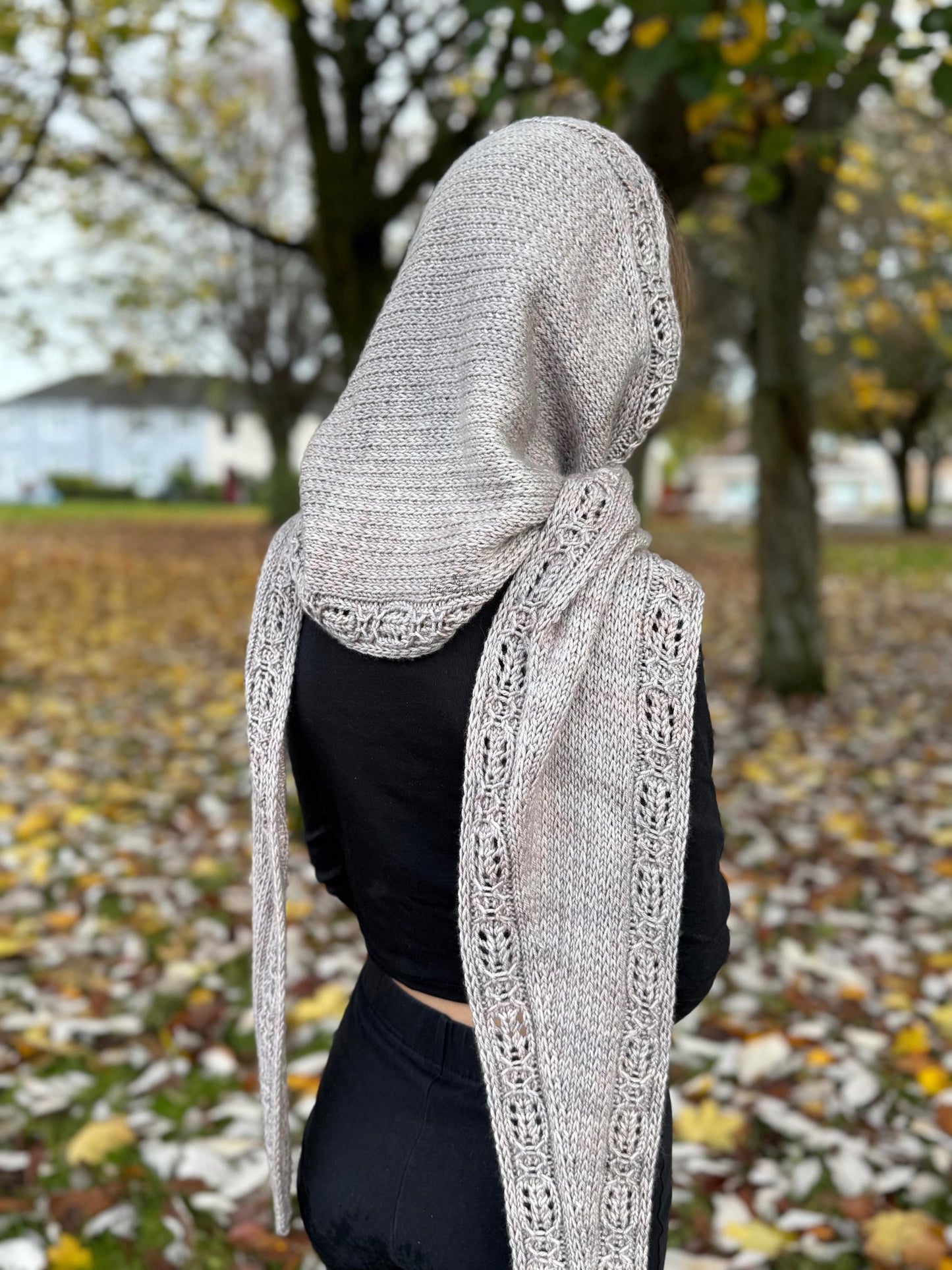 Textured Hooded Shawl Knitting Pattern