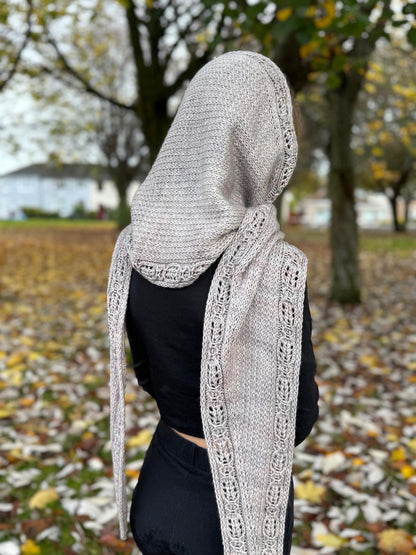 Textured Hooded Shawl Knitting Pattern