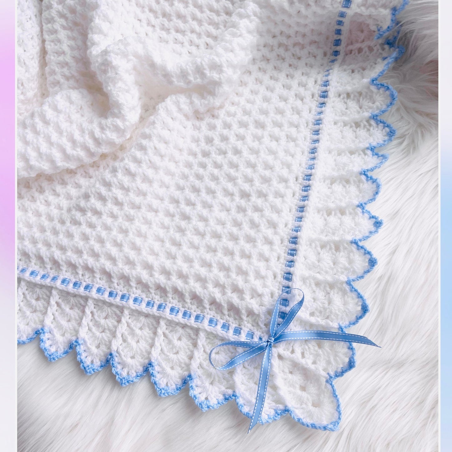 Beautiful Snowdrop Baby Blanket Crochet Pattern