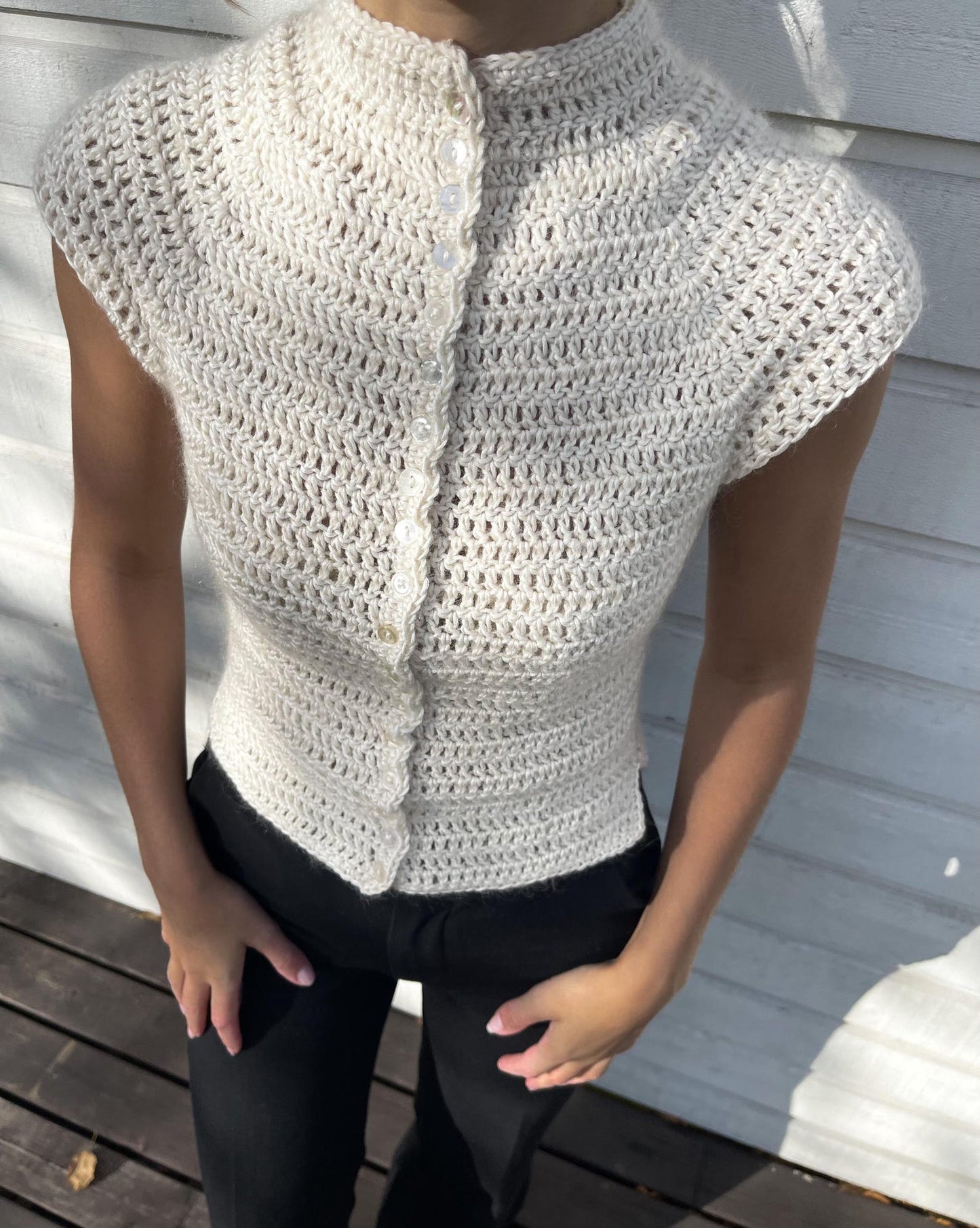 Button Up Top Crochet Pattern