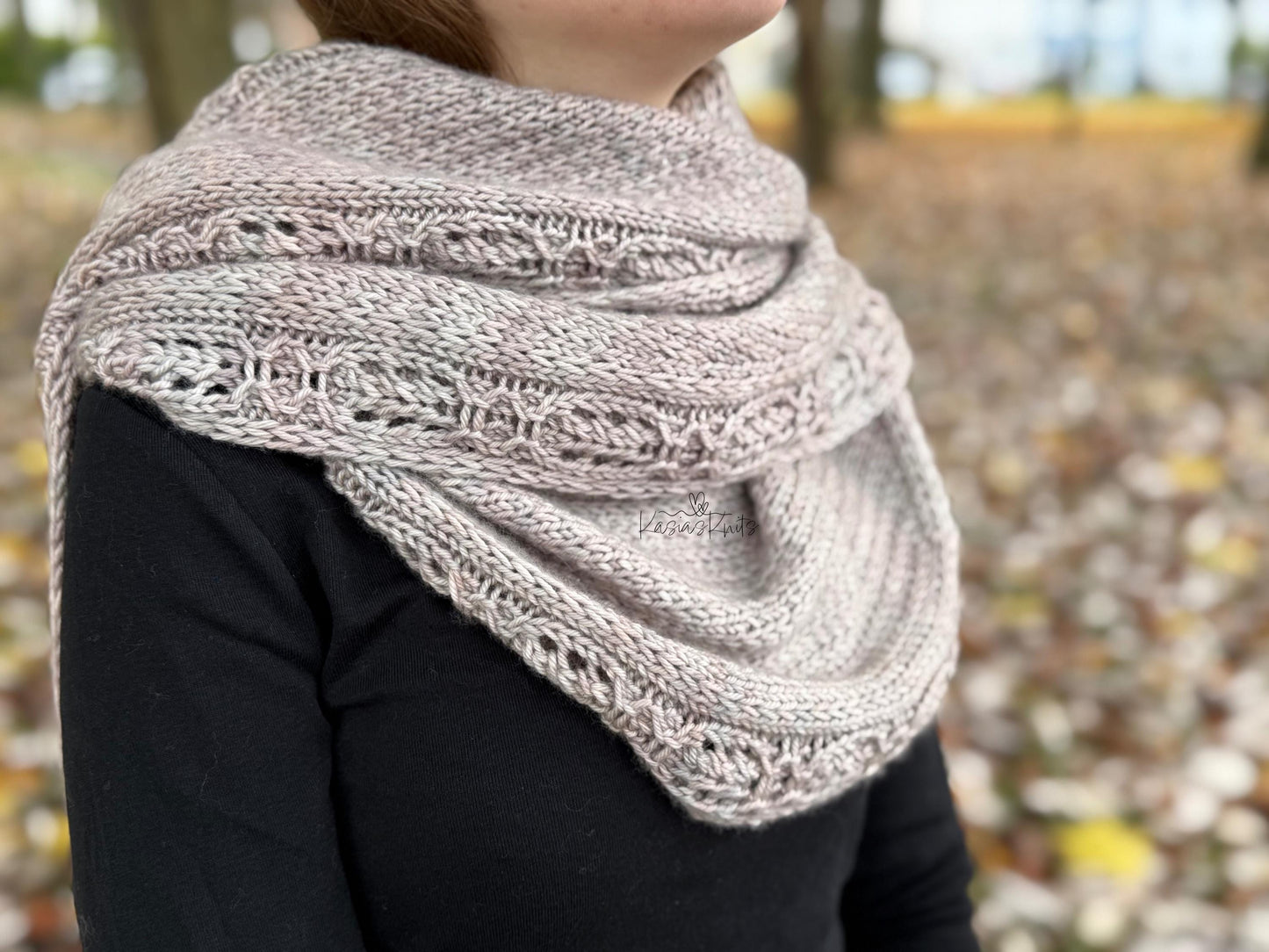 Textured Hooded Shawl Knitting Pattern