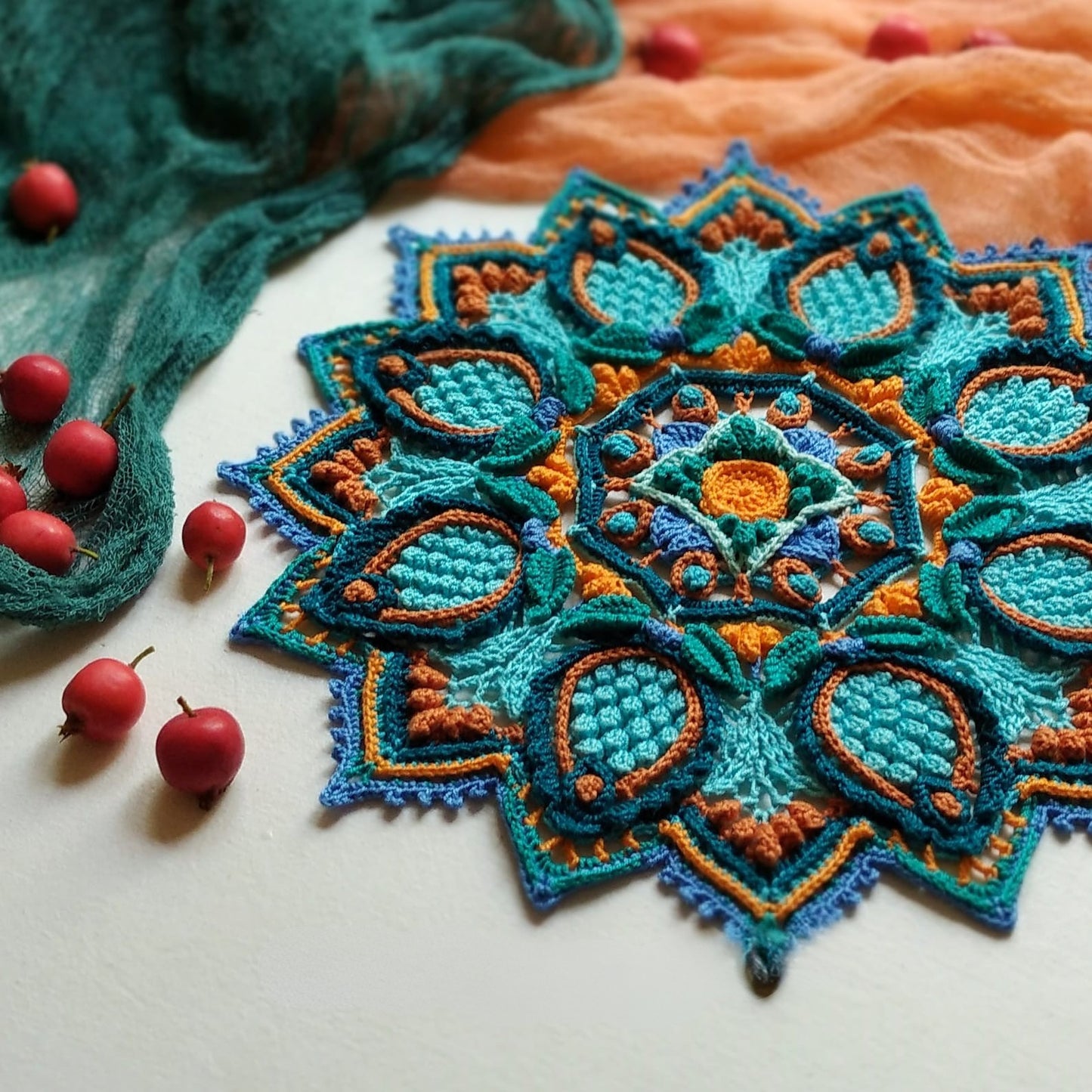 Doily Amethyst Mandala Crochet Pattern