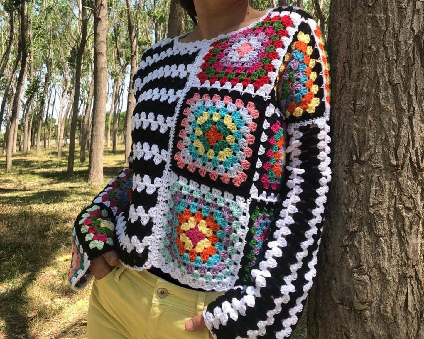 Boho Patchwork Cardigan Crochet Pattern