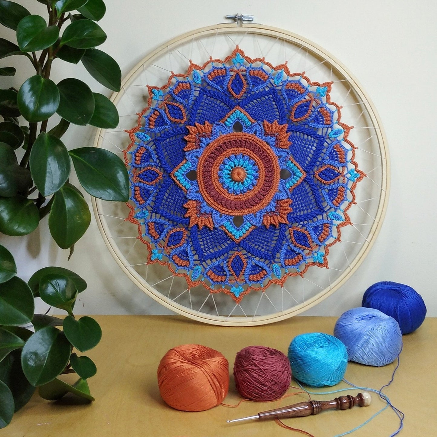 Doily Sapphire Mandala Crochet Pattern