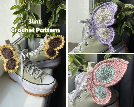 3in1 Fairy Shoe Wings Crochet Pattern