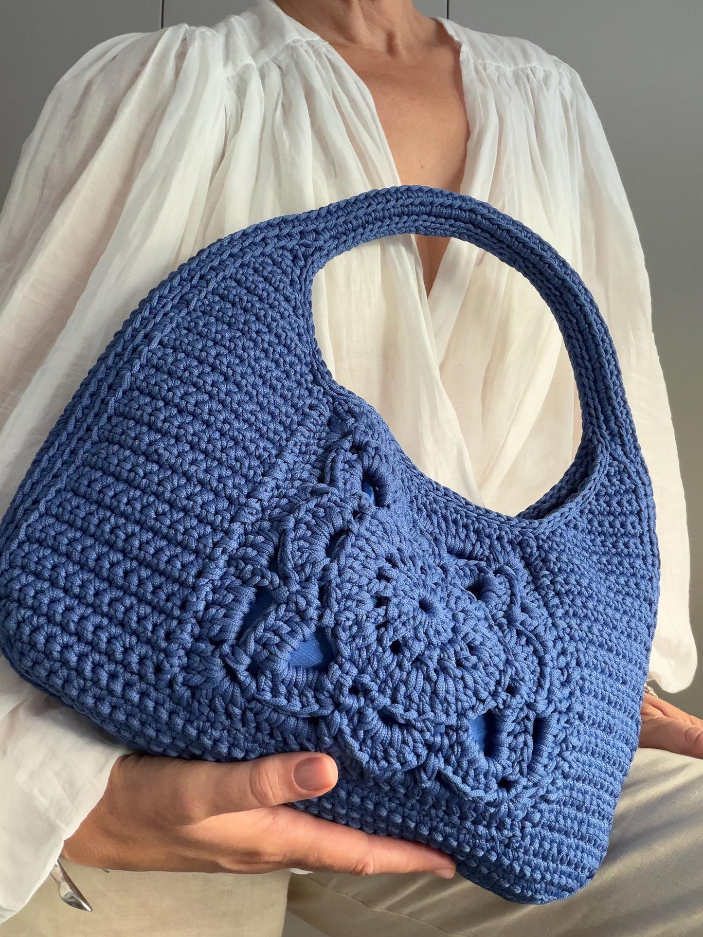 Raffia Wool Handbag Crochet Pattern
