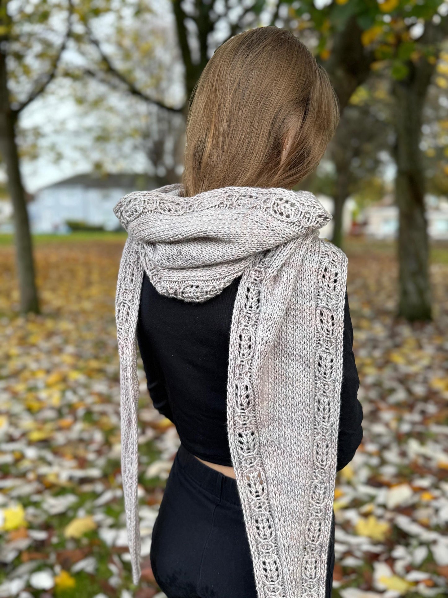 Textured Hooded Shawl Knitting Pattern