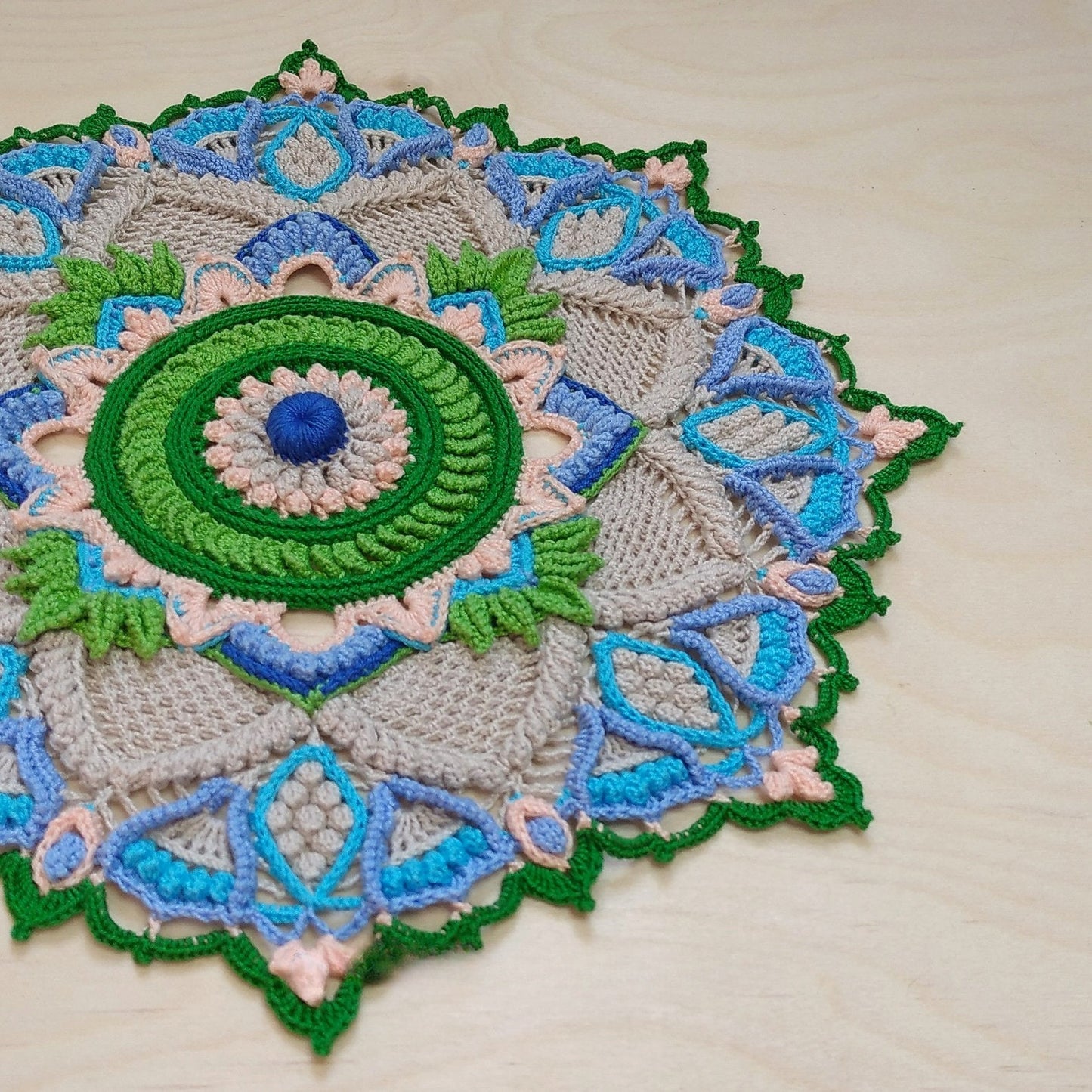 Doily Sapphire Mandala Crochet Pattern