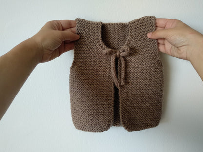 Woodlands Kids Waistcoat Knitting Pattern