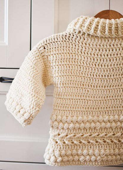 Shawl Collar Sweater Crochet Pattern