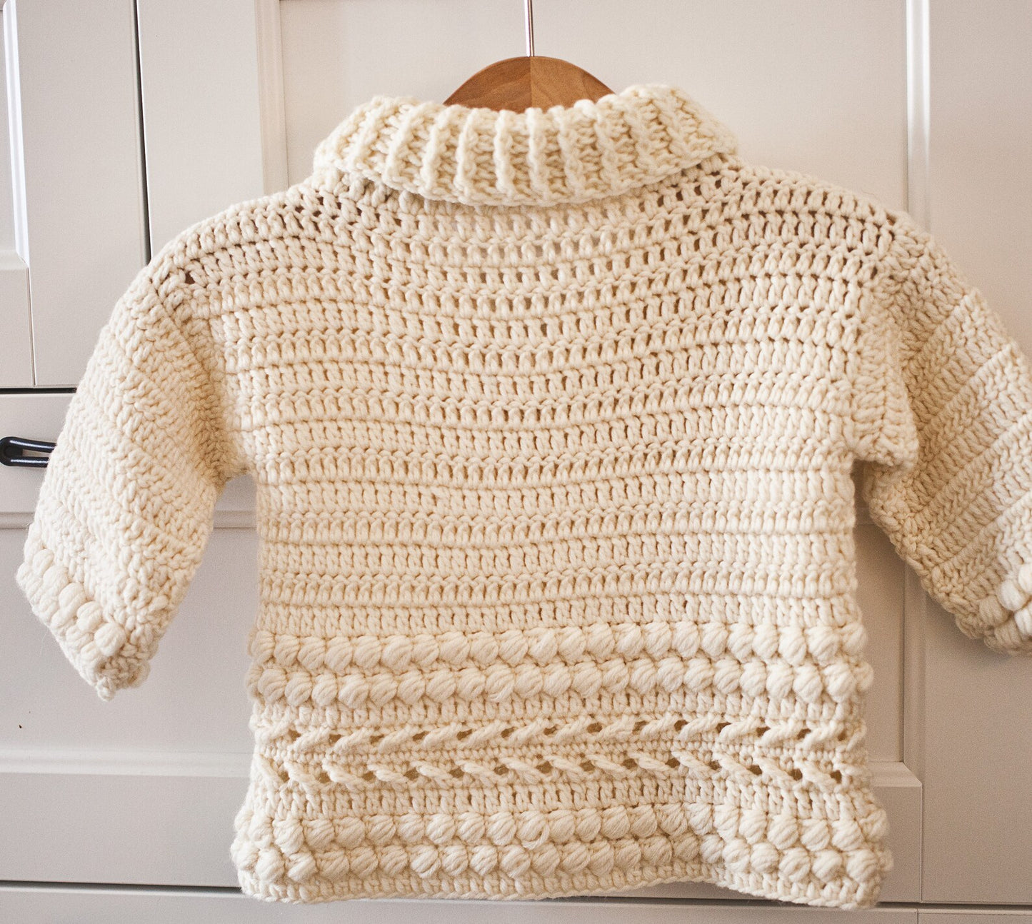 Shawl Collar Sweater Crochet Pattern