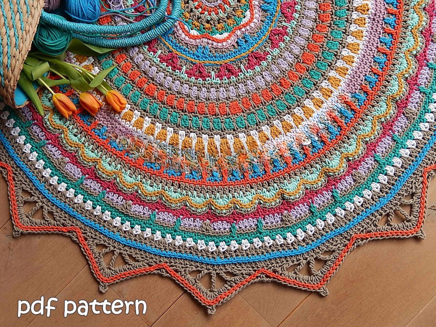 Boho Rug Crochet pattern