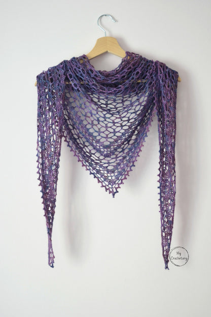 Nightfall Lace Shawl Crochet Pattern