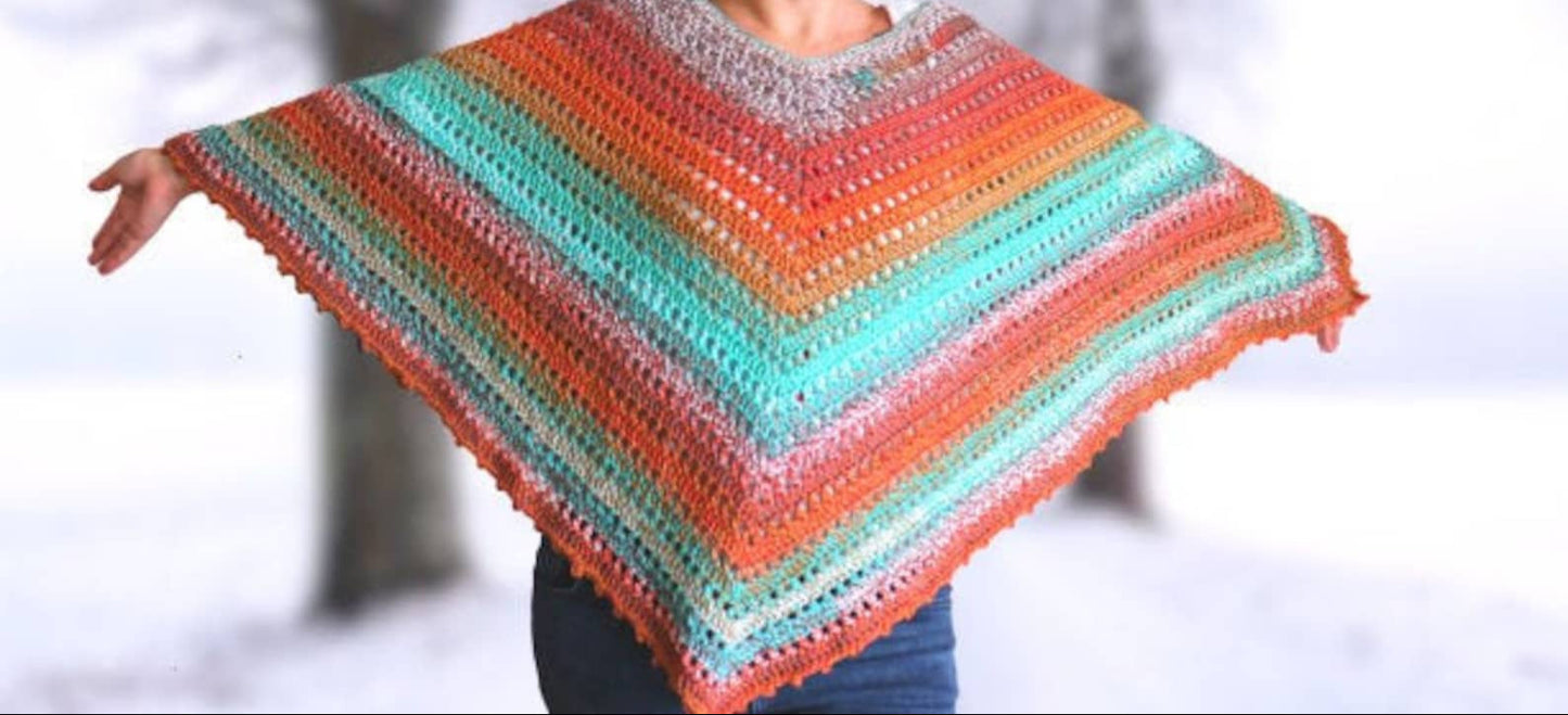 Easiest Poncho Crochet Pattern
