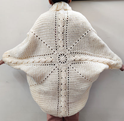 Easy Womens Cable Cocoon Cardigan