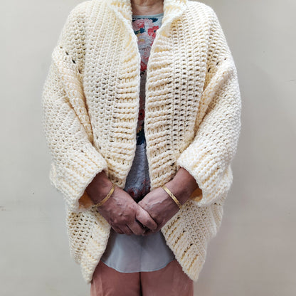 Easy Womens Cable Cocoon Cardigan