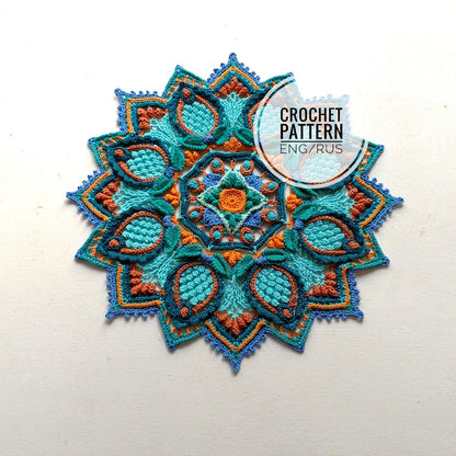 Doily Amethyst Mandala Crochet Pattern