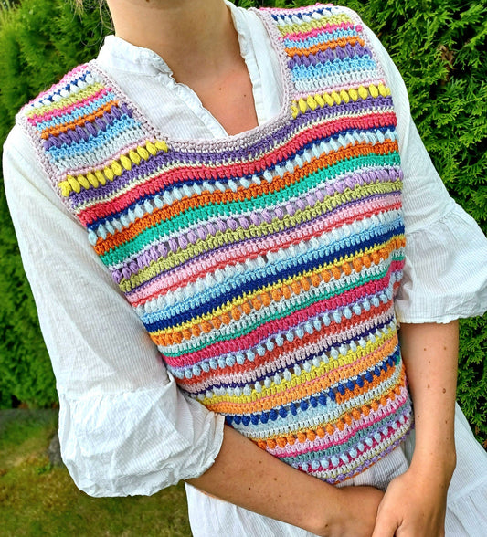 Colorful Beginner-Friendly Vest Crochet Pattern