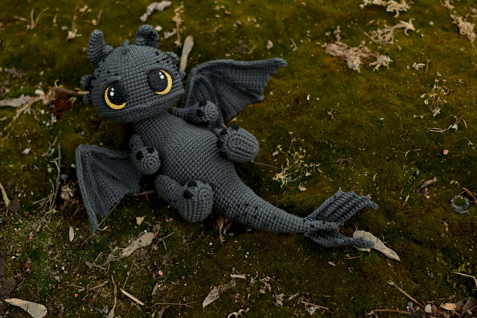 Black Dragon Crochet Pattern