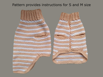 Pet Stripe Sweater Crochet Pattern
