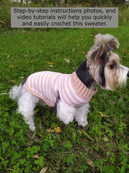 Pet Stripe Sweater Crochet Pattern