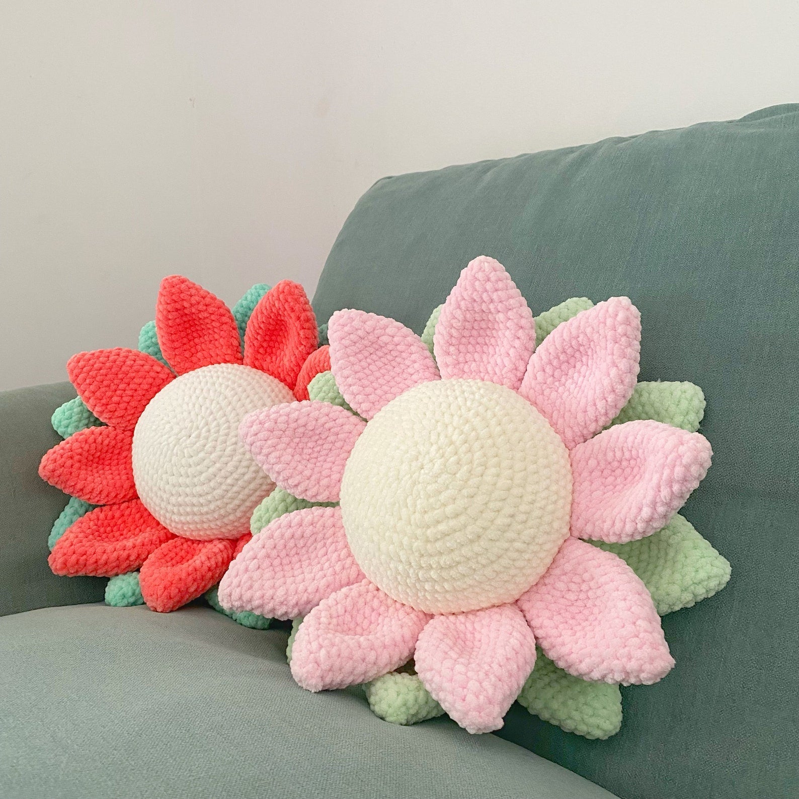 Flower Pillow Crochet Pattern