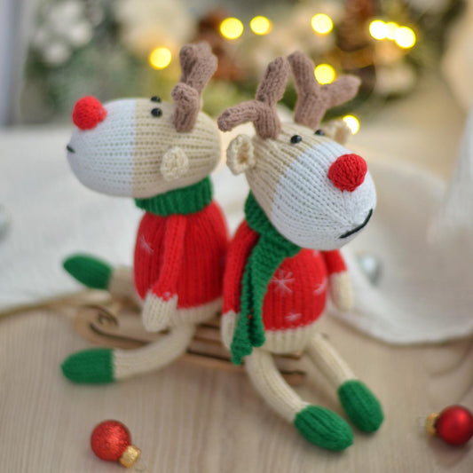 Christmas deer knitting pattern