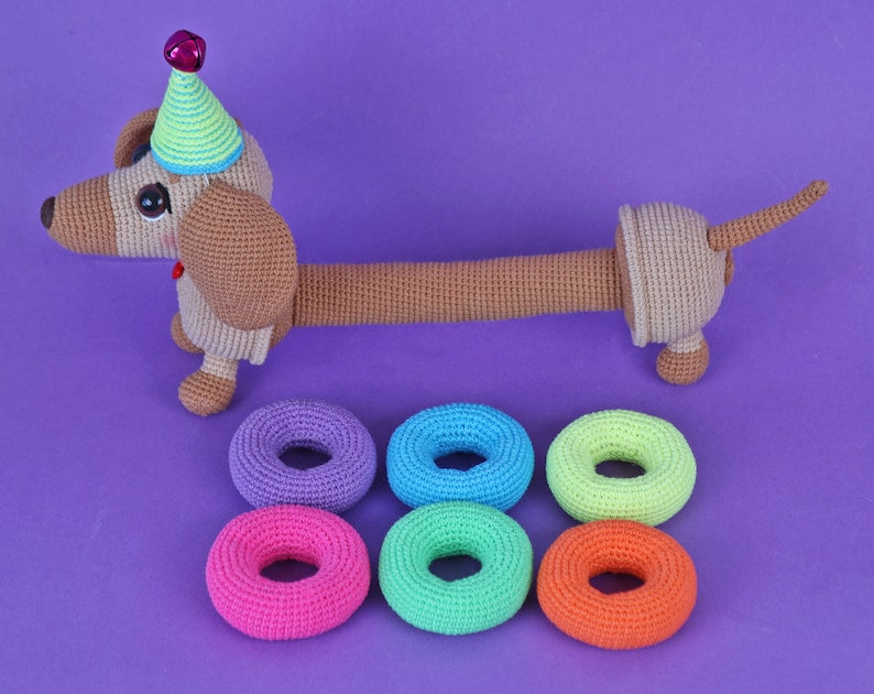 Dog Stacking Toy Crochet Pattern