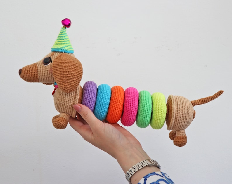 Dog Stacking Toy Crochet Pattern