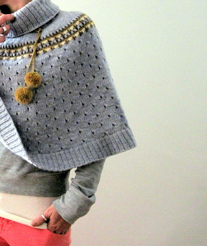 Indigo Frost Poncho Knitting Pattern