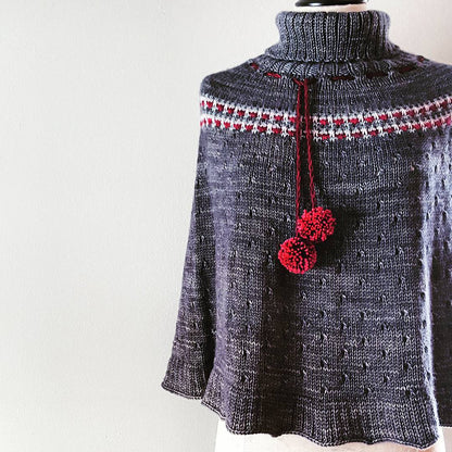 Indigo Frost Poncho Knitting Pattern