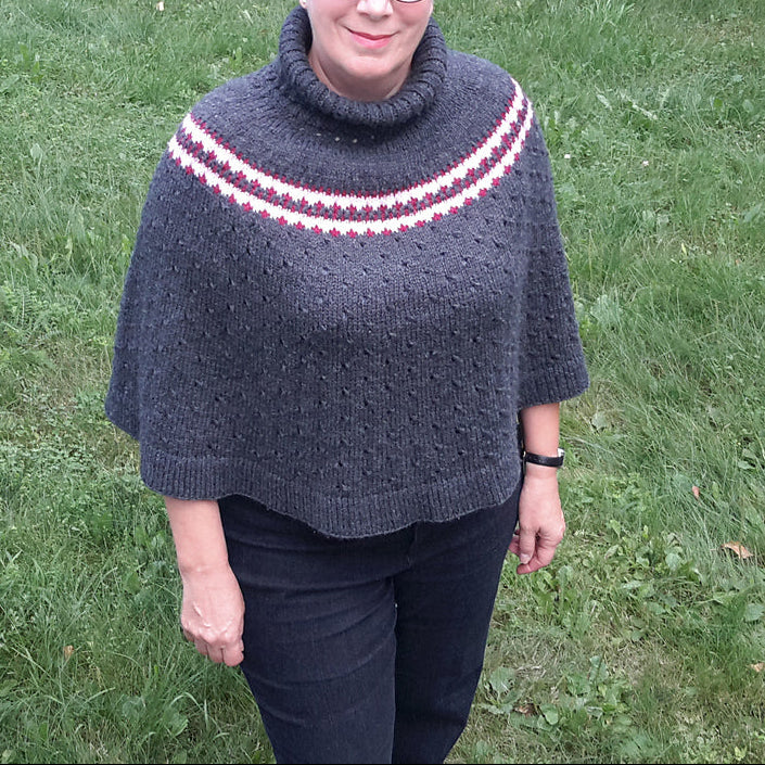 Indigo Frost Poncho Knitting Pattern